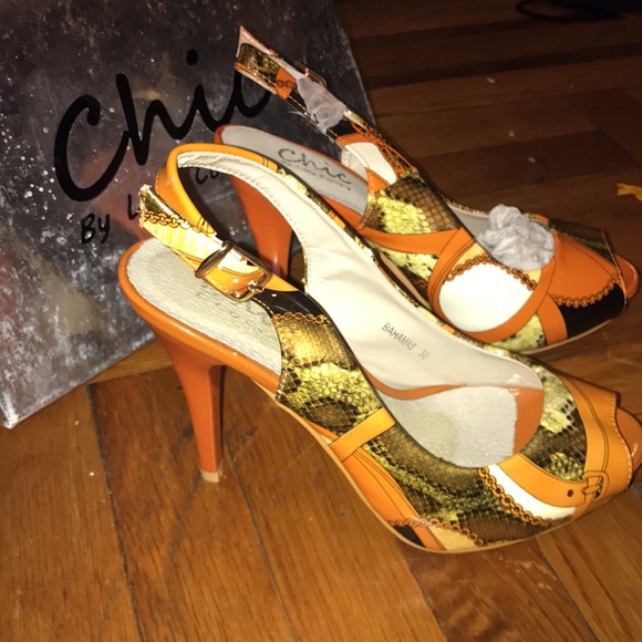Chic By Lady Couture “Bahamas” Peep Toe Stilettos - Picture 2 of 4